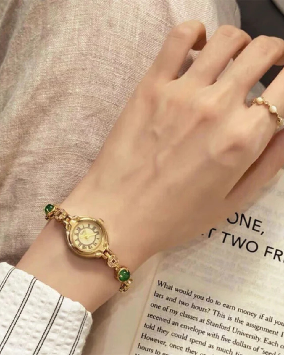 Lumière – Emerald dial – Bracelet watch-15233937211765-Nancy & Mae Savannah