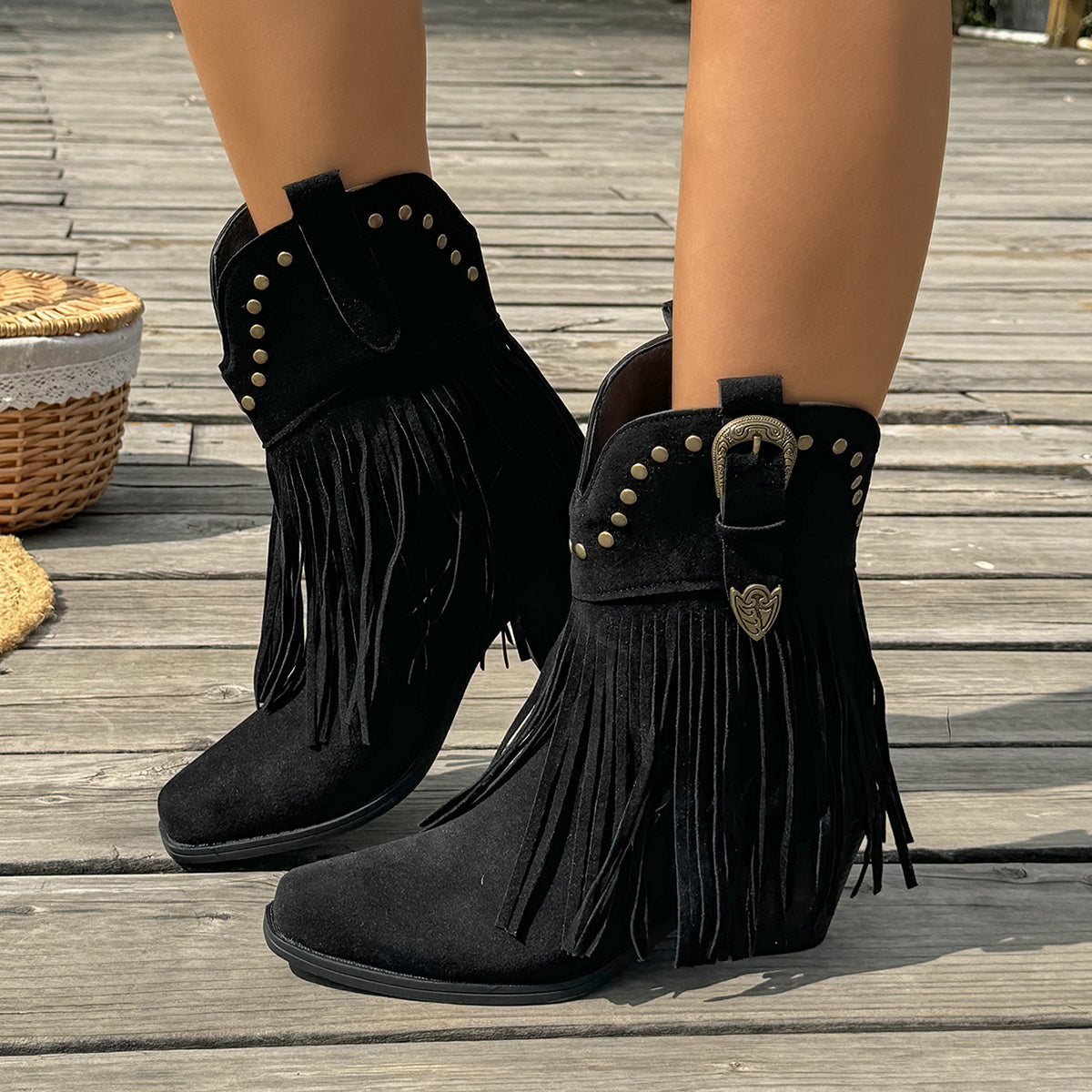 Luna - Heart-Shaped Fringe Boots-15553238991221-Nancy & Mae Savannah