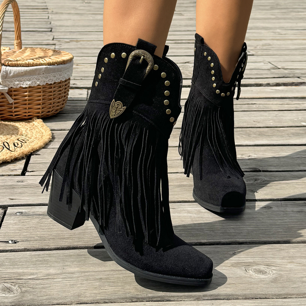 Luna - Heart-Shaped Fringe Boots-15553238991221-Nancy & Mae Savannah