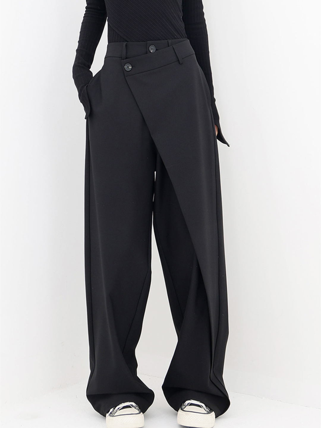Lunafina – Asymmetric overlay – Wide-leg trousers-15133677486453-Mirella Fiore