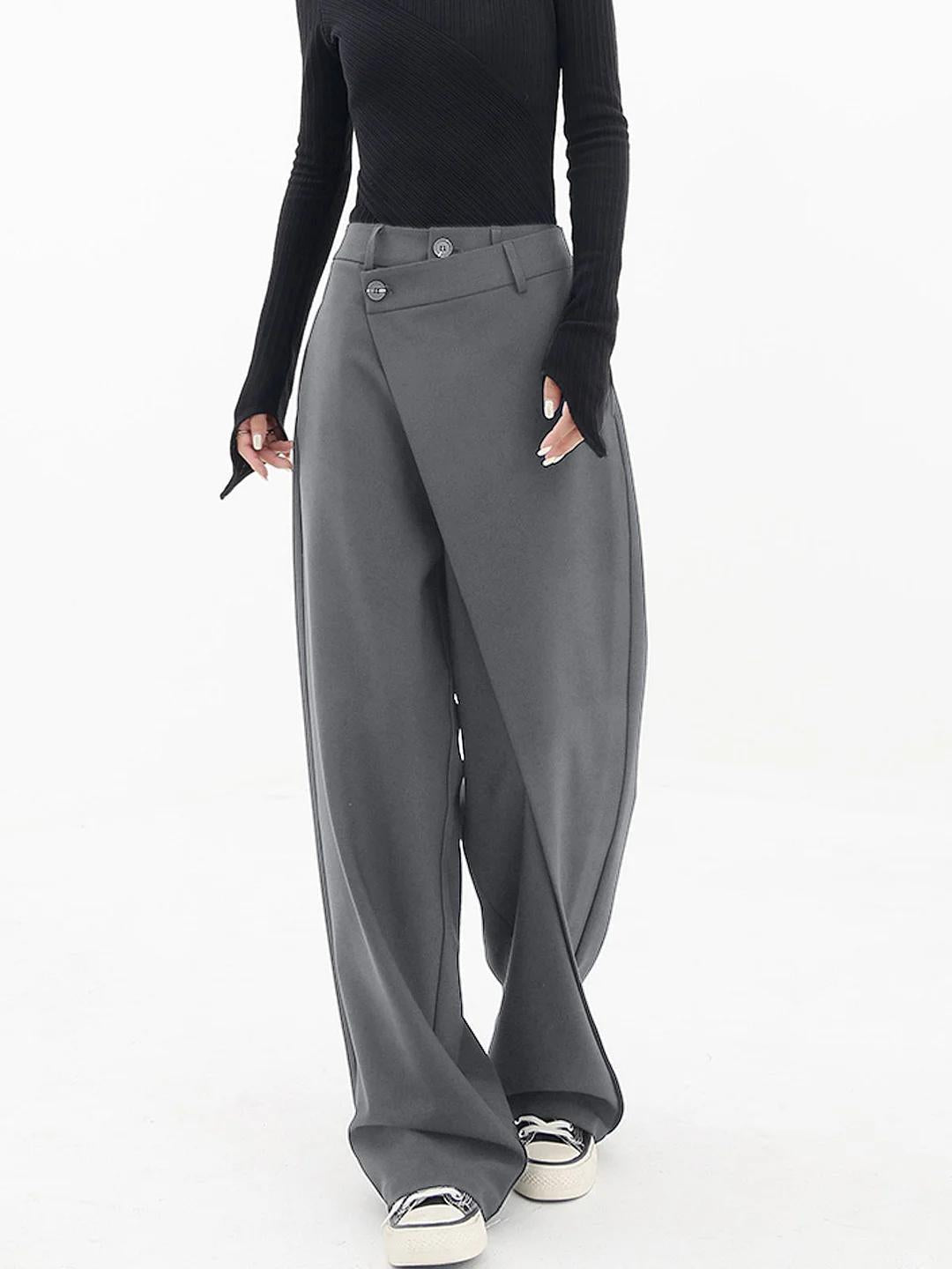 Lunafina – Asymmetric overlay – Wide-leg trousers-15133677486453-Mirella Fiore