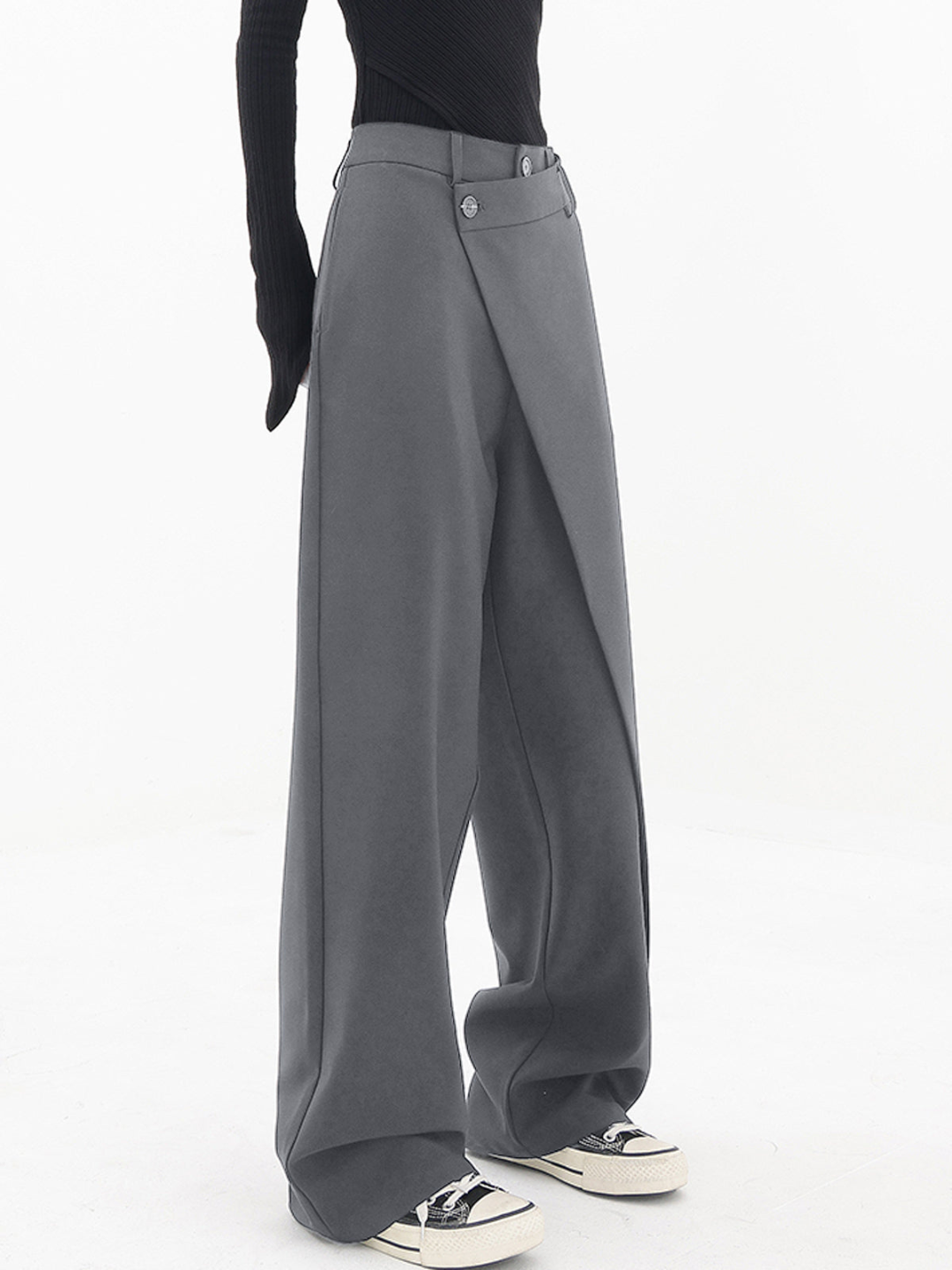 Lunafina – Asymmetric overlay – Wide-leg trousers-15133677486453-Mirella Fiore