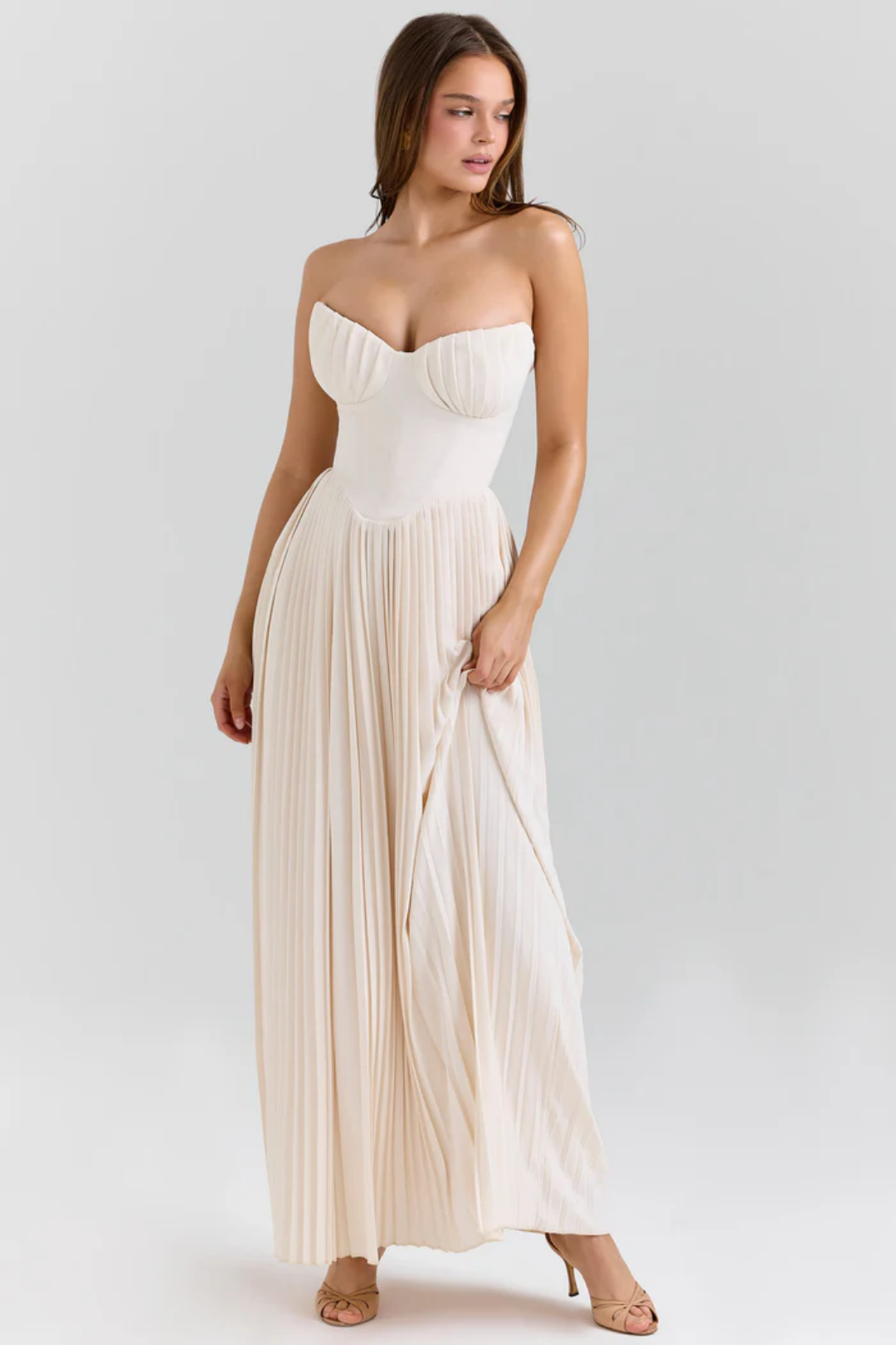 Lynne – Pleated design – Maxi dress-15206609977717-Mirella Fiore