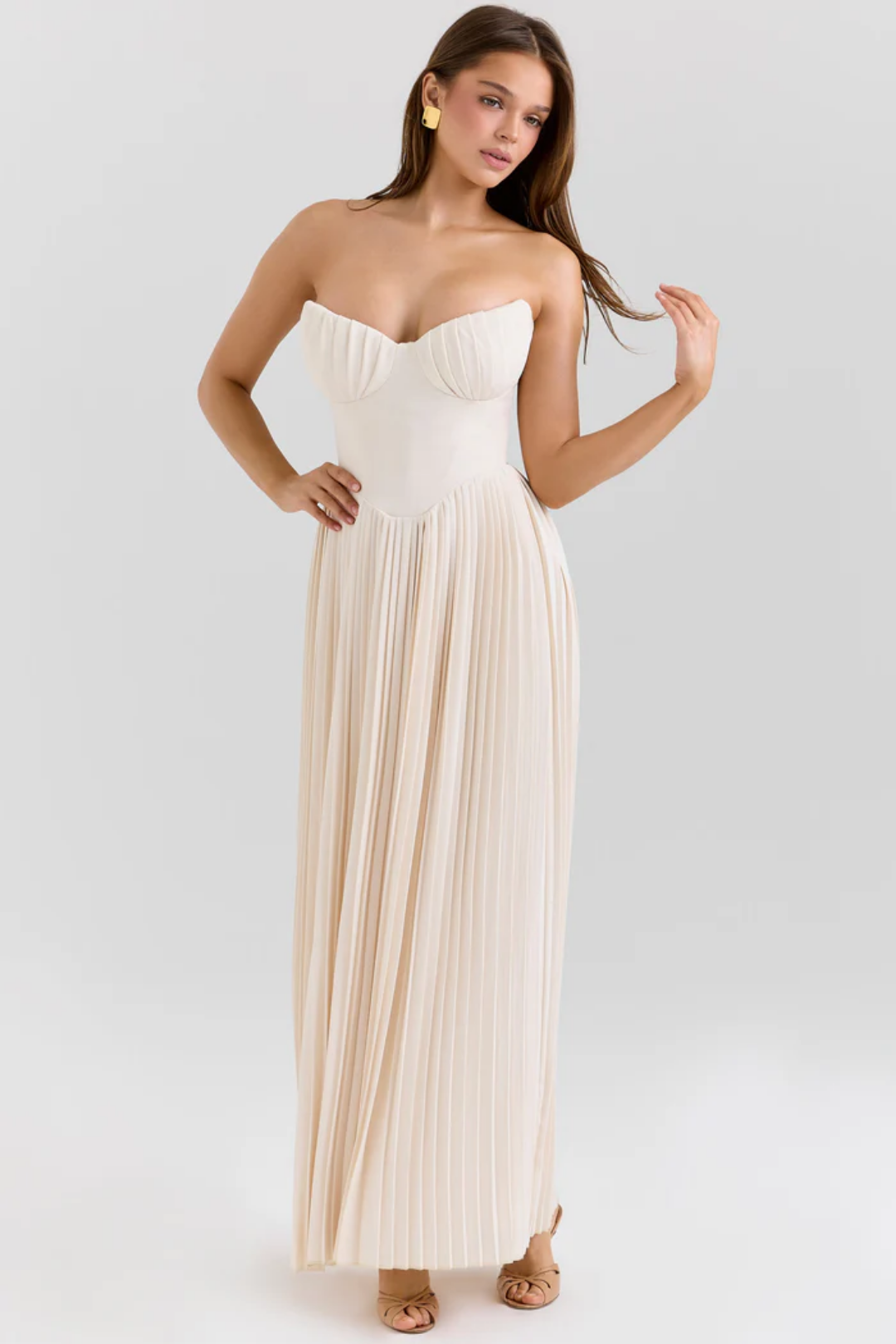 Lynne – Pleated design – Maxi dress-15206609977717-Mirella Fiore