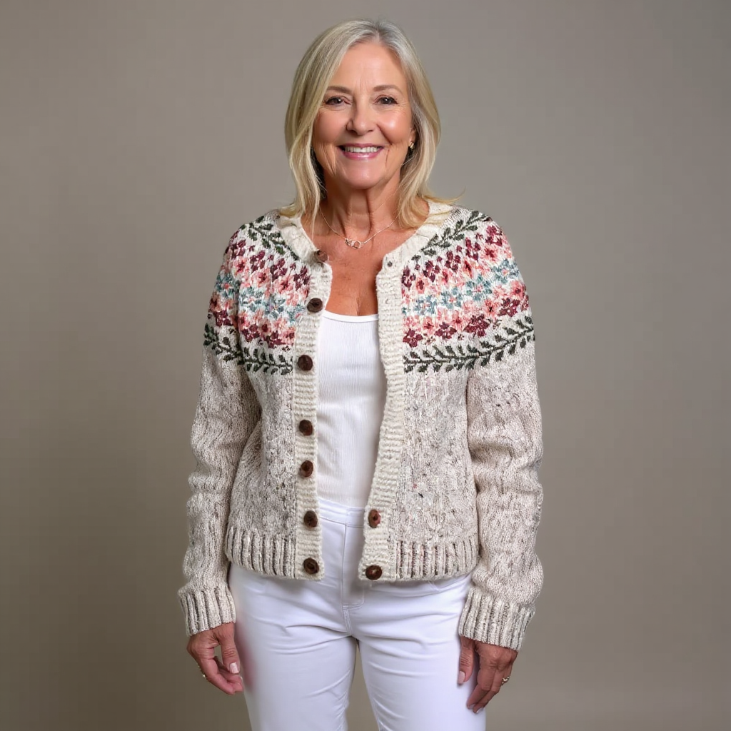 Madelyne - Vintage Icelandic Cardigan-15531112366453-Mirella Fiore