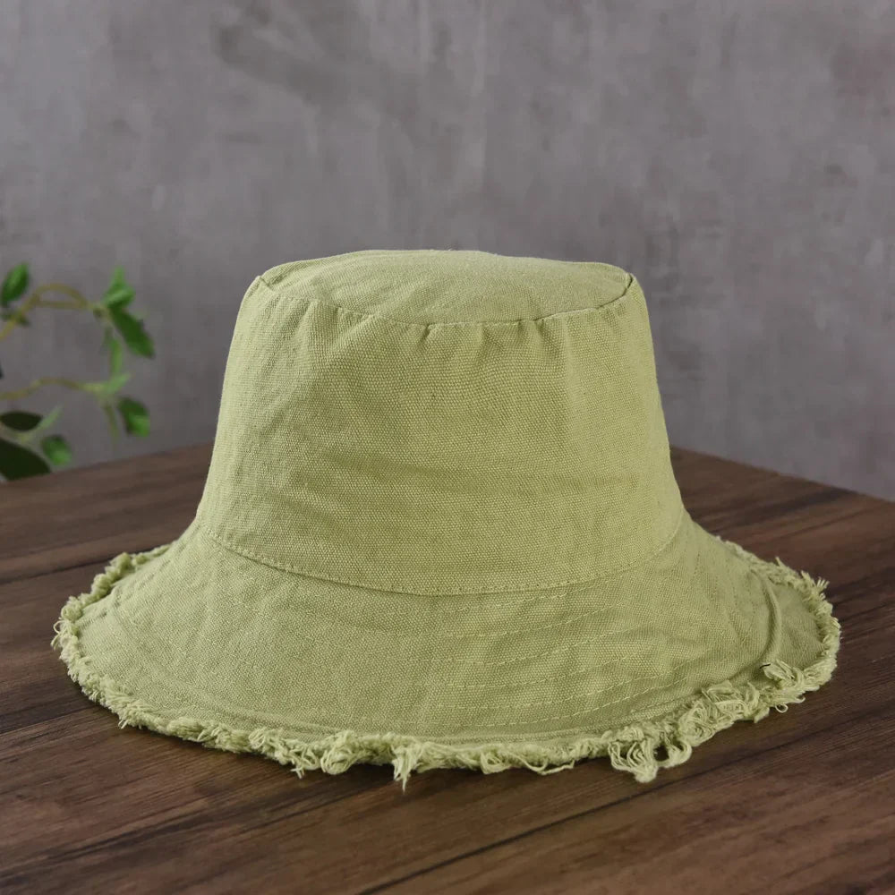 Maelis – Raw edge – Cotton bucket hat-15133817274741-Mirella Fiore