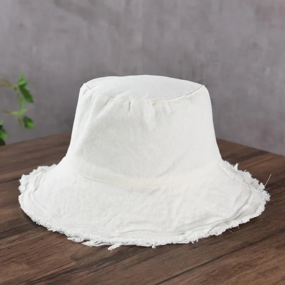 Maelis – Raw edge – Cotton bucket hat-15133817274741-Mirella Fiore