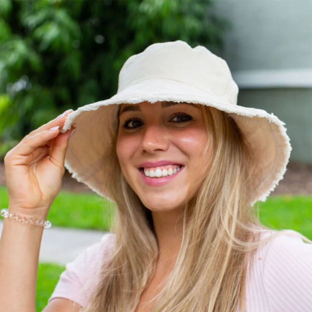 Maelis – Raw edge – Cotton bucket hat-15133817274741-Mirella Fiore