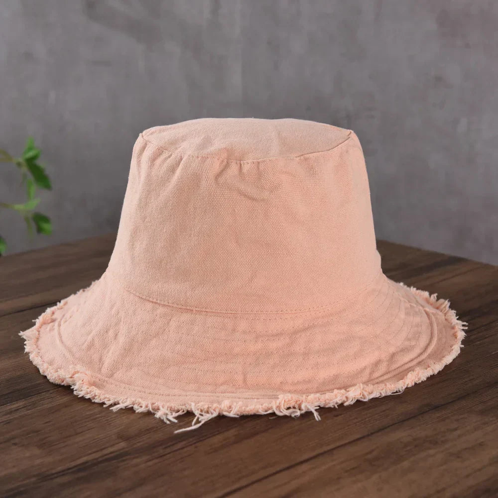 Maelis – Raw edge – Cotton bucket hat-15133817274741-Mirella Fiore