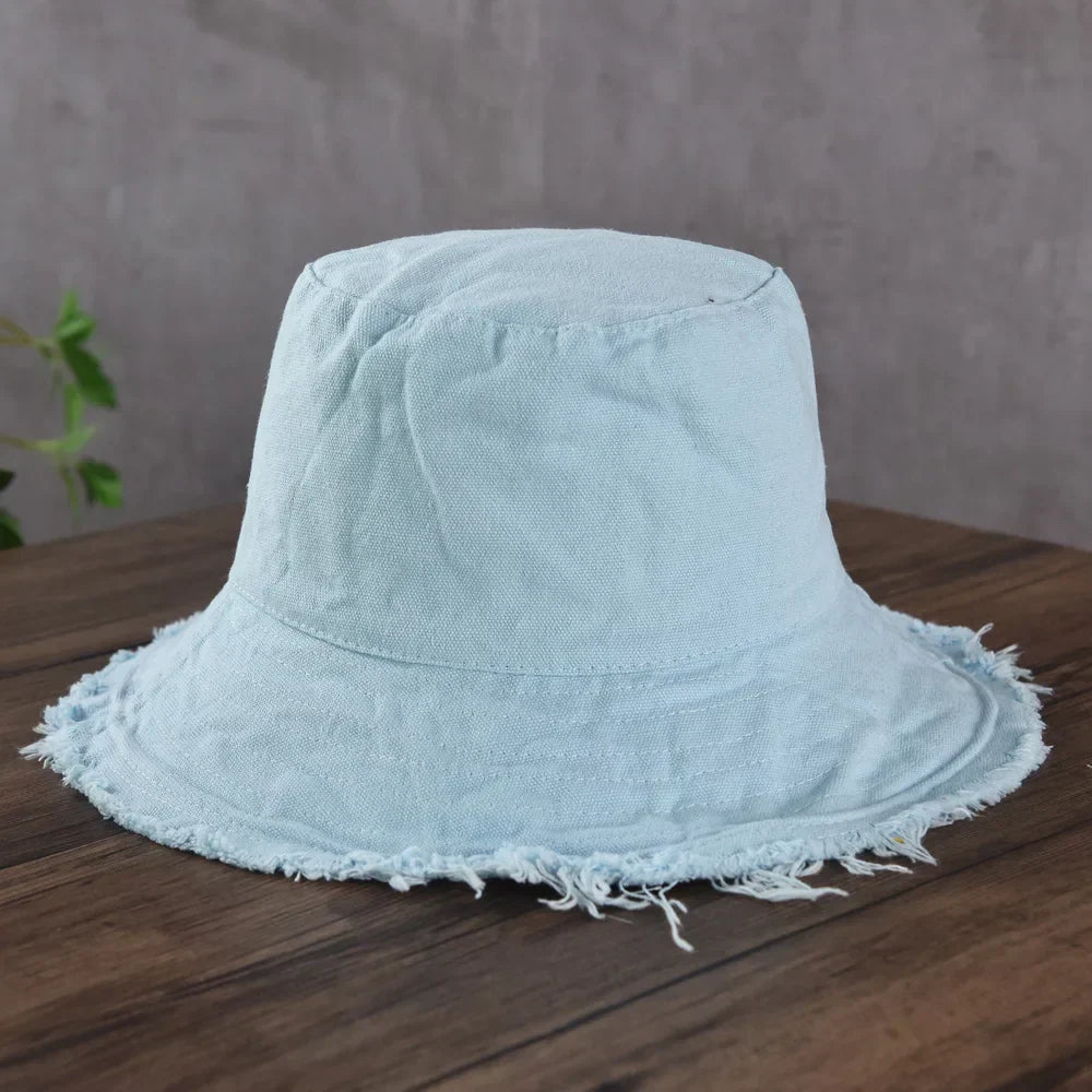 Maelis – Raw edge – Cotton bucket hat-15133817274741-Mirella Fiore