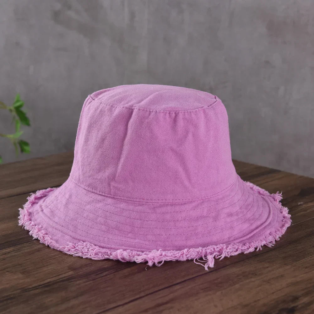 Maelis – Raw edge – Cotton bucket hat-15133817274741-Mirella Fiore