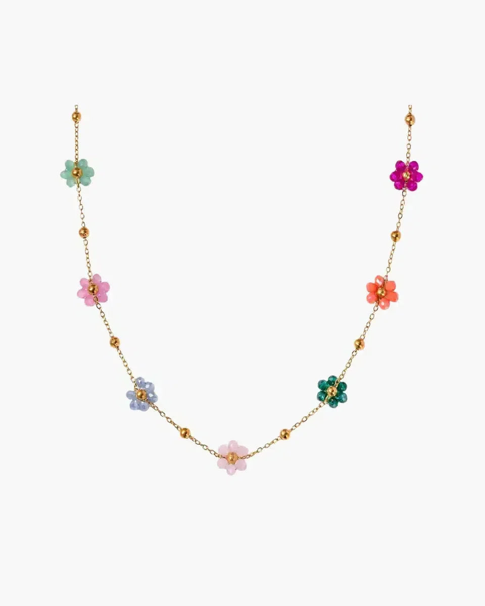Maevia – Handcrafted floral beads – Flower pendant-15227800060277-Mirella Fiore