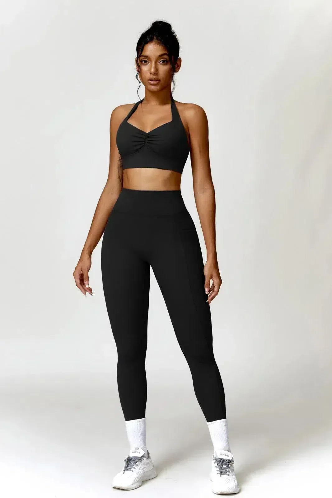 Mahina – Ruched detail – Sports bra & leggings set-15133712056693-Mirella Fiore