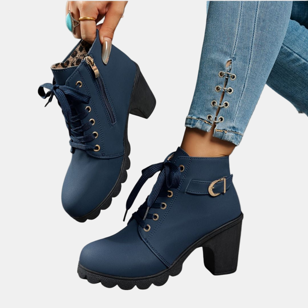 Maisie - Casual Heeled Ankle Boots-15520006406517-Mirella Fiore