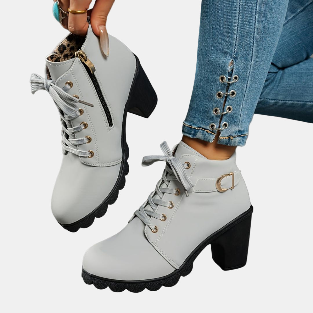 Maisie - Casual Heeled Ankle Boots-15520006406517-Mirella Fiore
