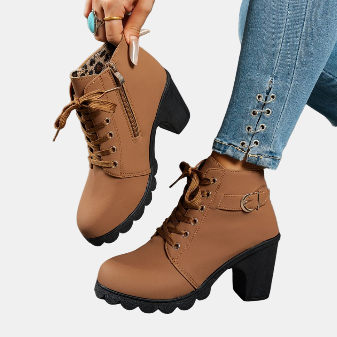 Maisie - Casual Heeled Ankle Boots-15520006406517-Mirella Fiore