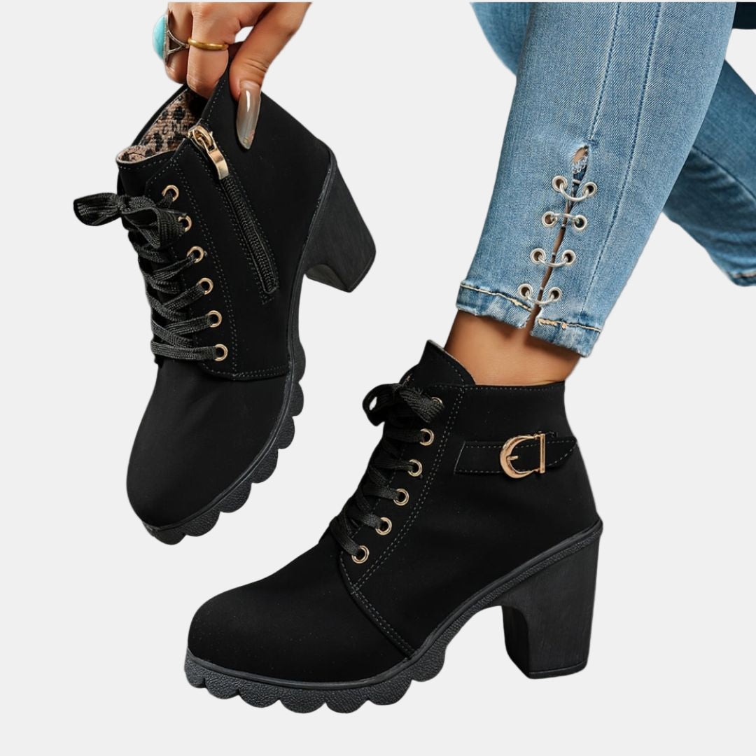 Maisie - Casual Heeled Ankle Boots-15520006406517-Mirella Fiore