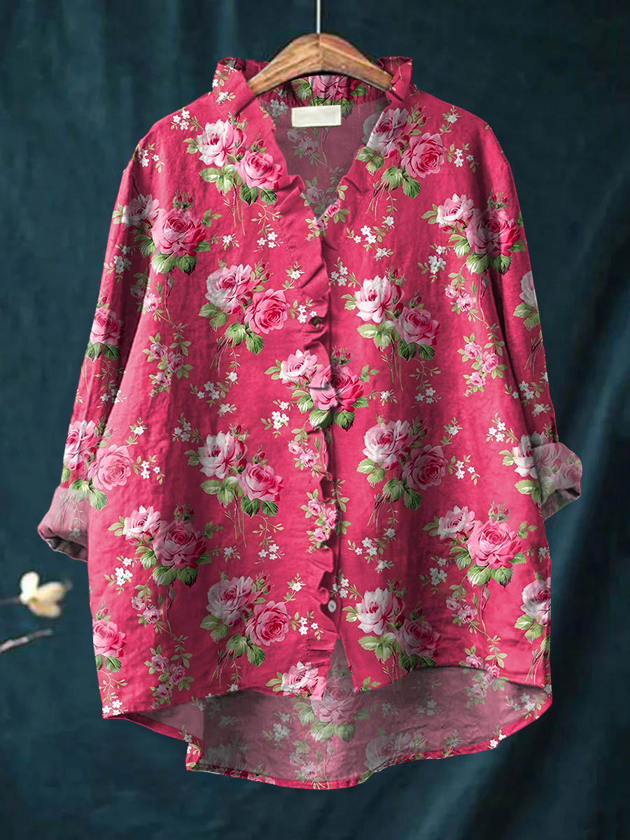 Malorie - Elegant Bloom Blouse-15542206300533-Mirella Fiore