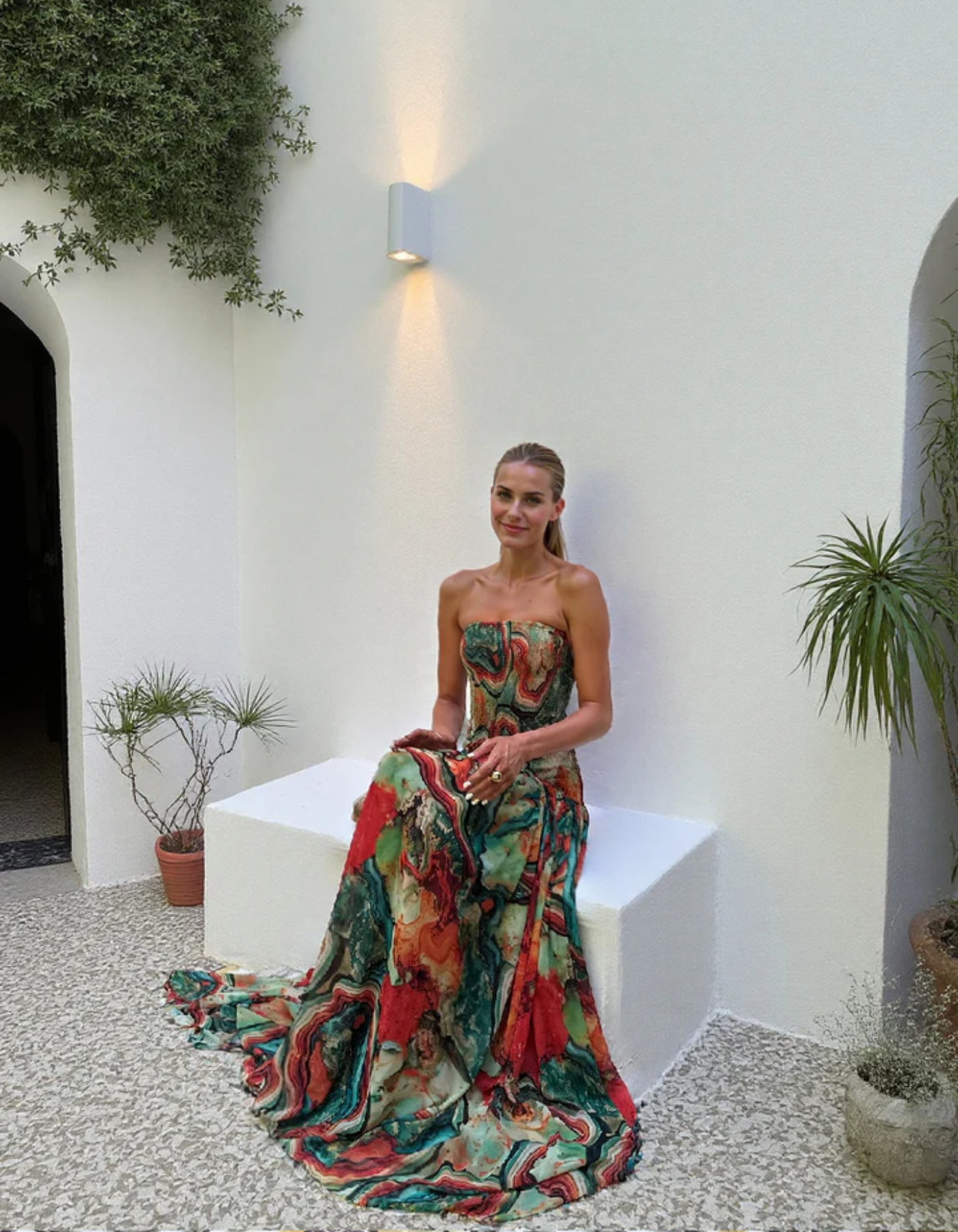 Marbella – Marble print design – Maxi dress-15234554691957-Mirella Fiore