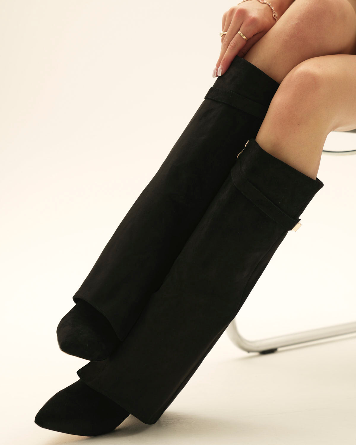 Margaux - Knee-high Suede Boots-15553347551605-Mirella Fiore