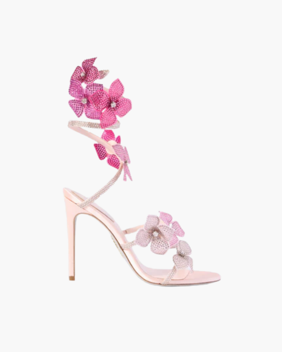 Margeline – Crystal-embellished satin – Floral appliqué heels-15133957325173-Mirella Fiore