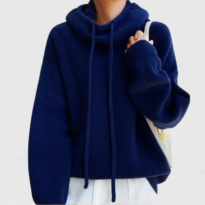 Marie - Cozy Knit Hoodie-15547990344053-Mirella Fiore