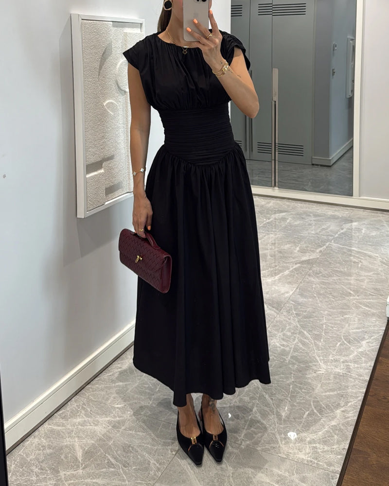 Mariella – Ruched waist – Midi dress-15283498484085-Mirella Fiore