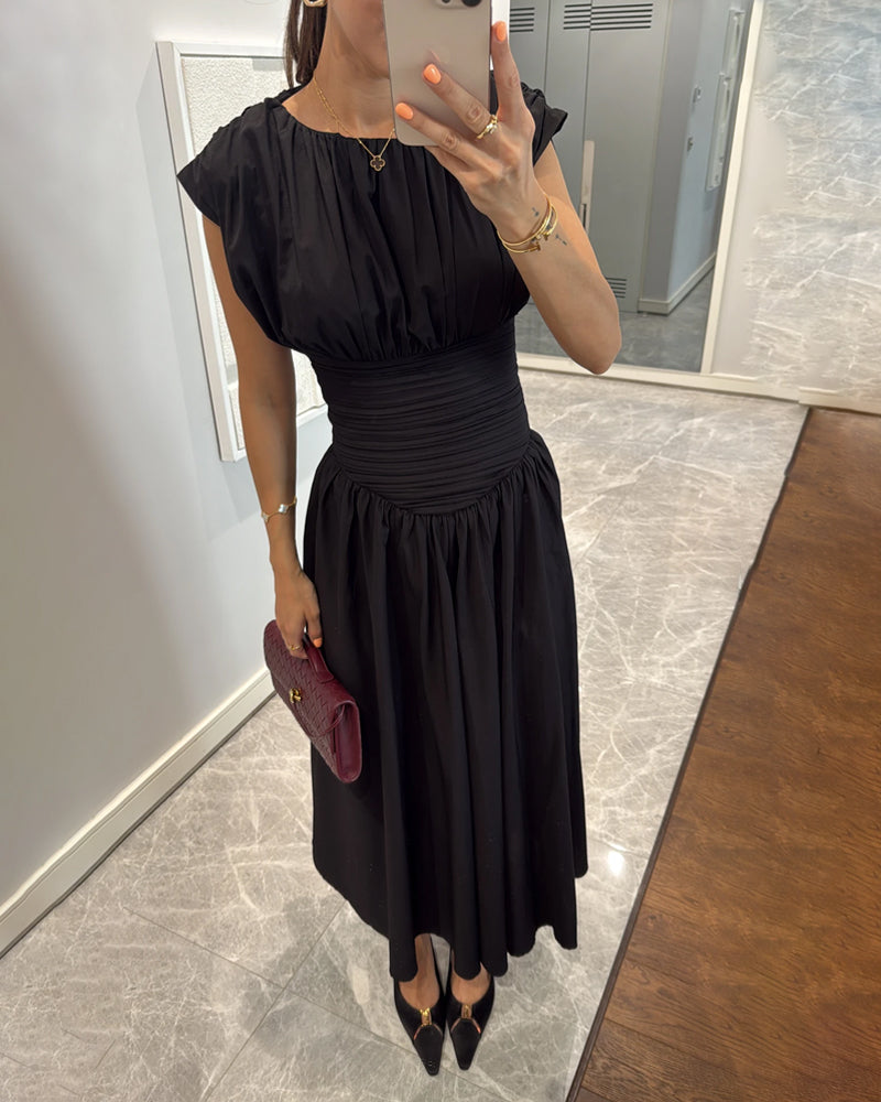 Mariella – Ruched waist – Midi dress-15283498484085-Mirella Fiore