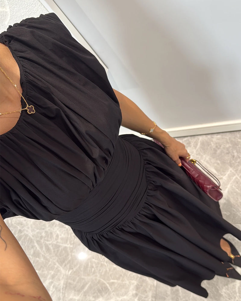 Mariella – Ruched waist – Midi dress-15283498484085-Mirella Fiore