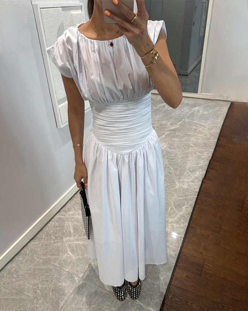 Mariella – Ruched waist – Midi dress-15283498484085-Mirella Fiore