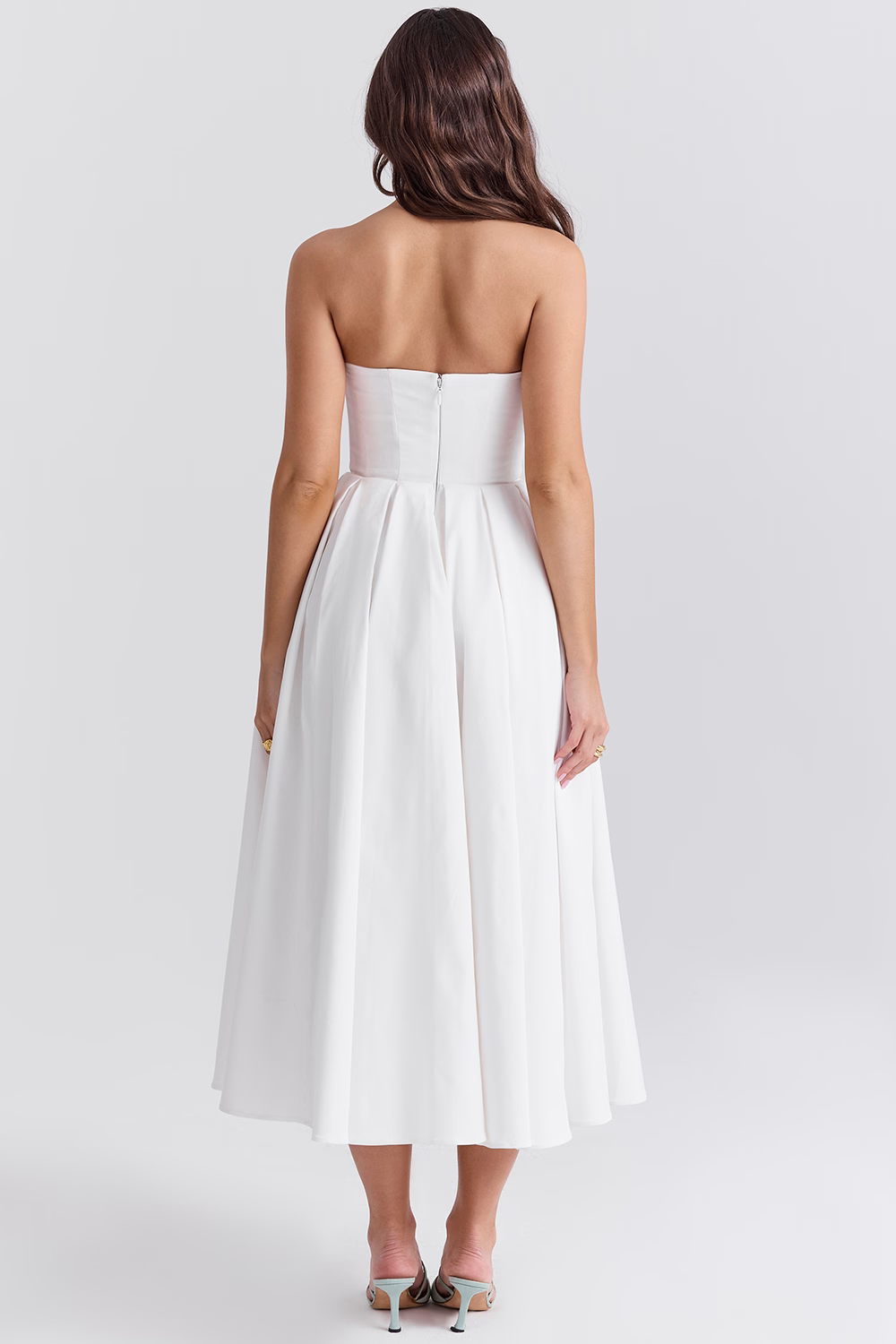 Marivelle – Strapless pleated – Midi dress-15260068446581-Mirella Fiore