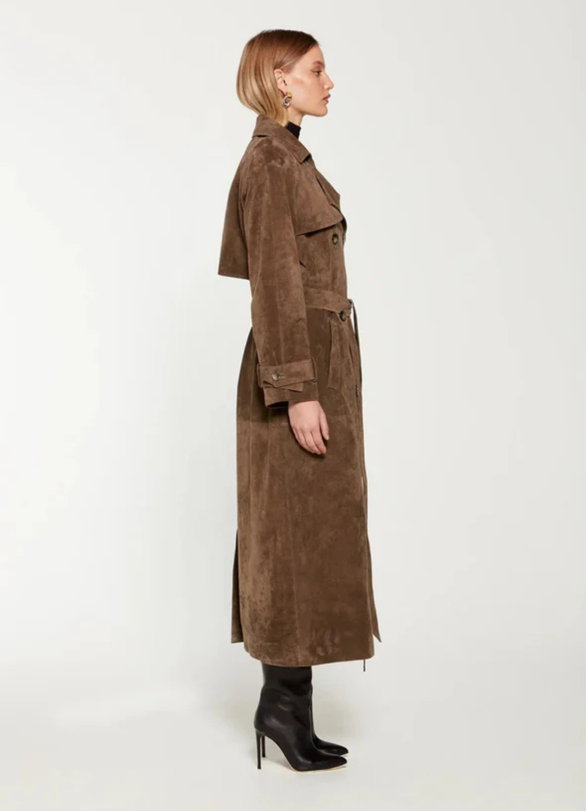 Mariza – Suede trench coat – Double-breasted belt detail-15354813415797-Mirella Fiore