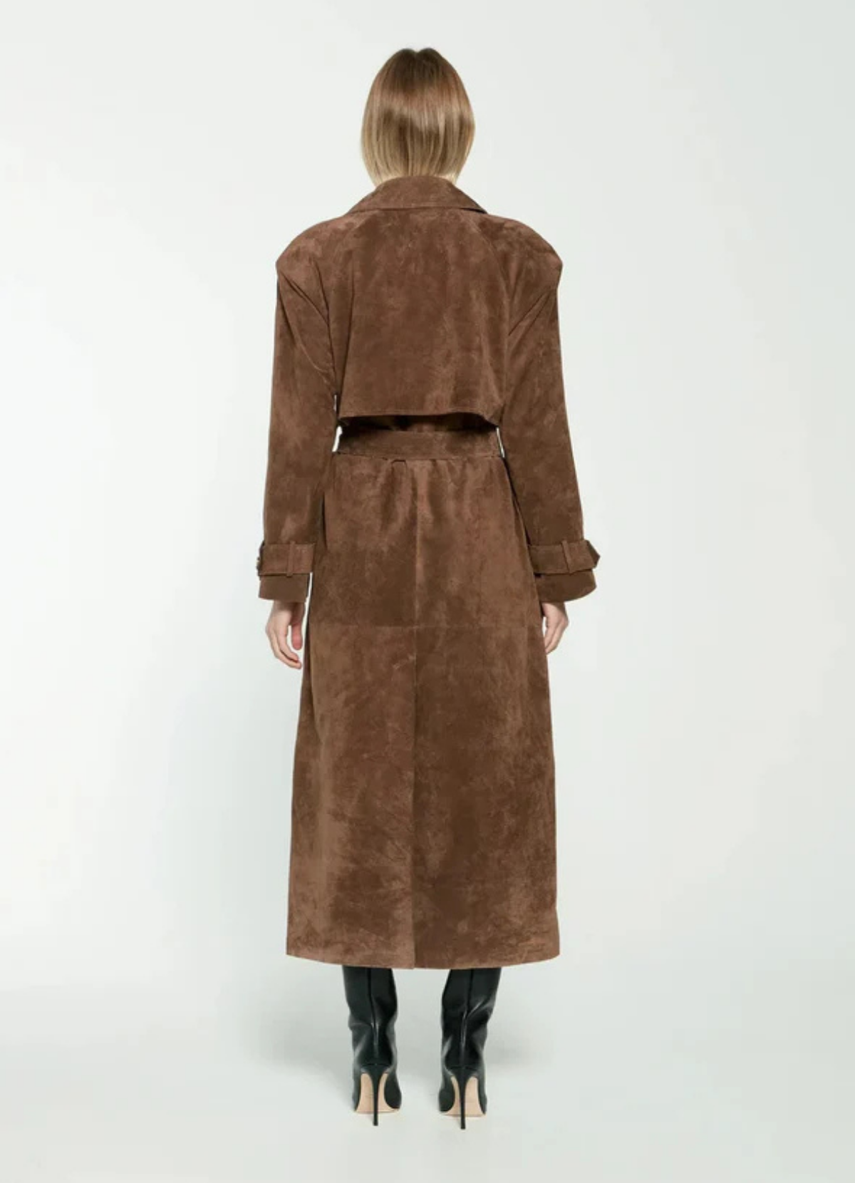 Mariza – Suede trench coat – Double-breasted belt detail-15354813415797-Mirella Fiore