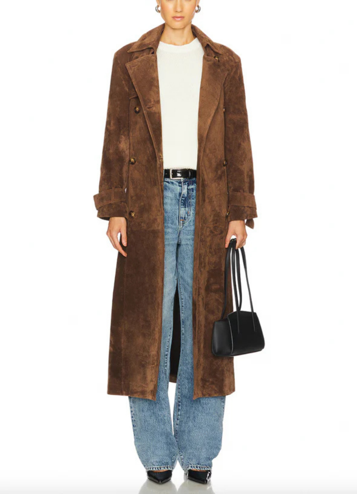 Mariza – Suede trench coat – Double-breasted belt detail-15354813415797-Mirella Fiore
