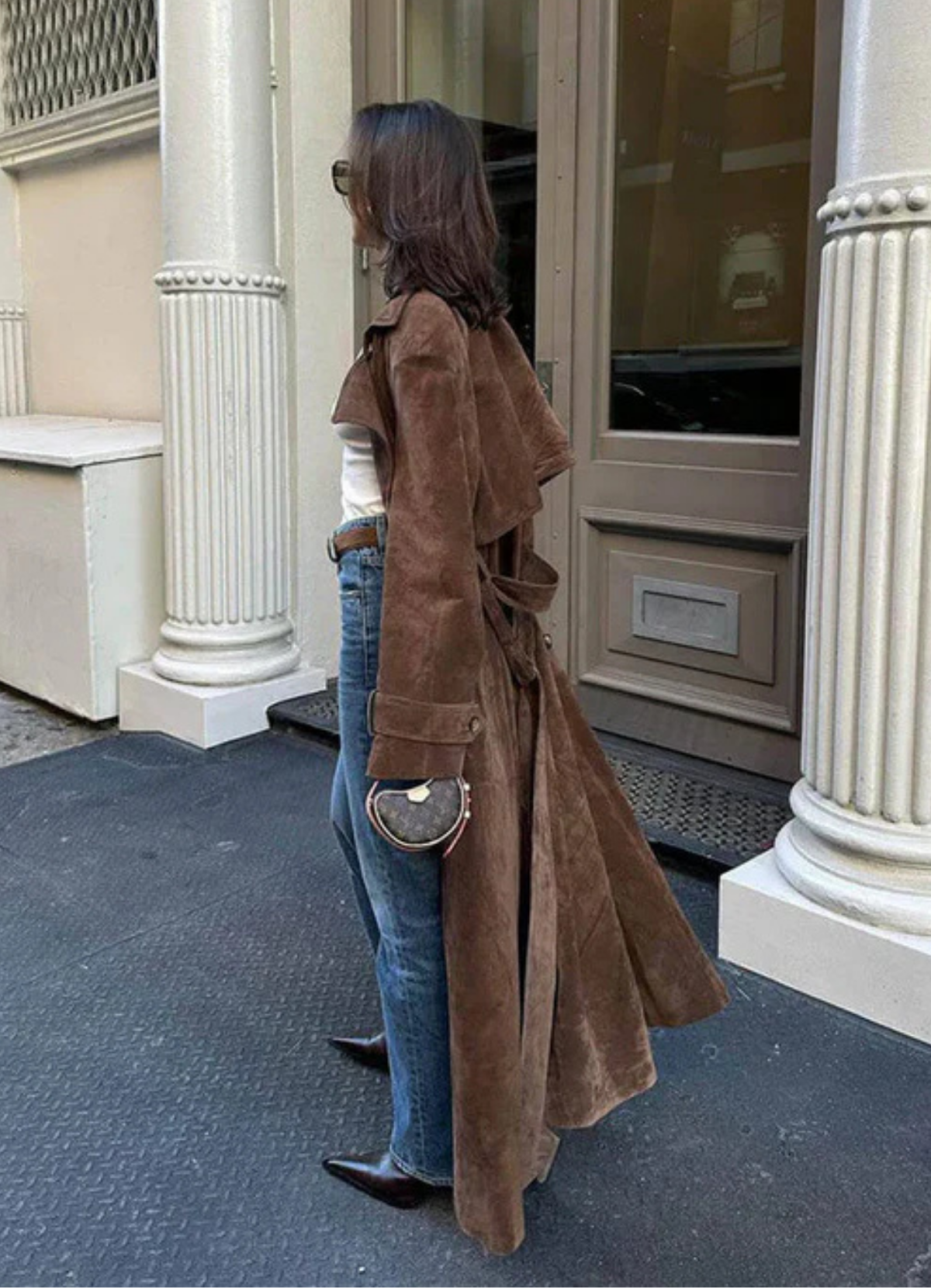 Mariza – Suede trench coat – Double-breasted belt detail-15354813415797-Mirella Fiore