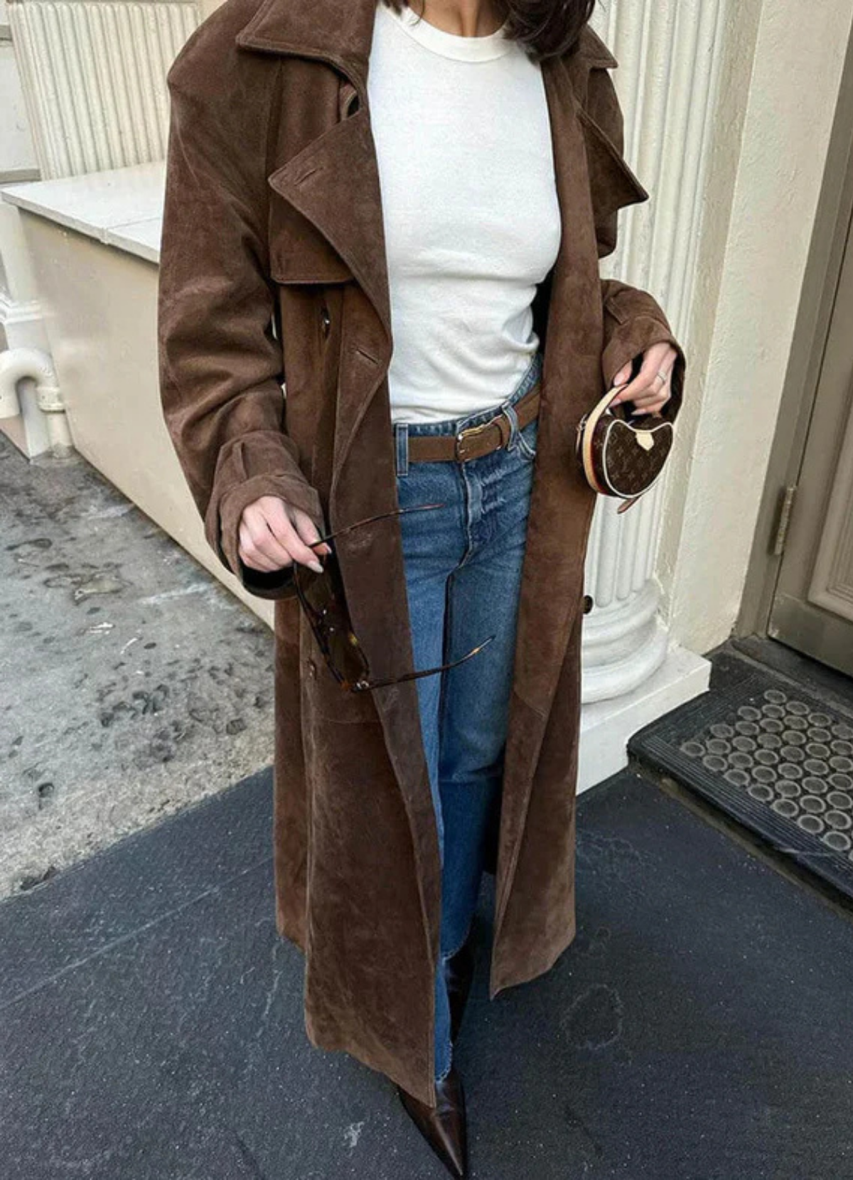Mariza – Suede trench coat – Double-breasted belt detail-15354813415797-Mirella Fiore