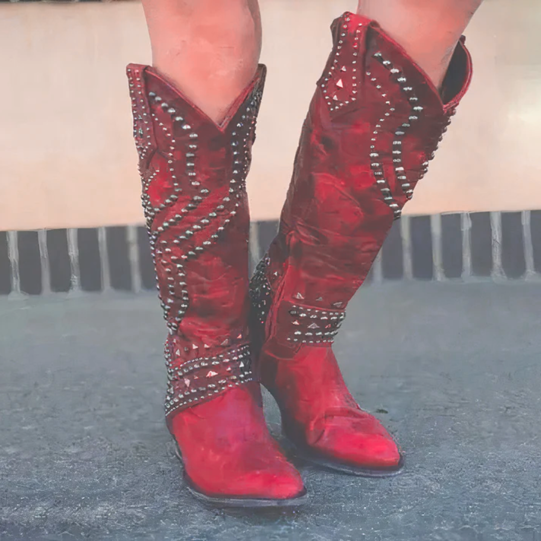 Mary - Western Knee-High Boots-15550871699829-Mirella Fiore