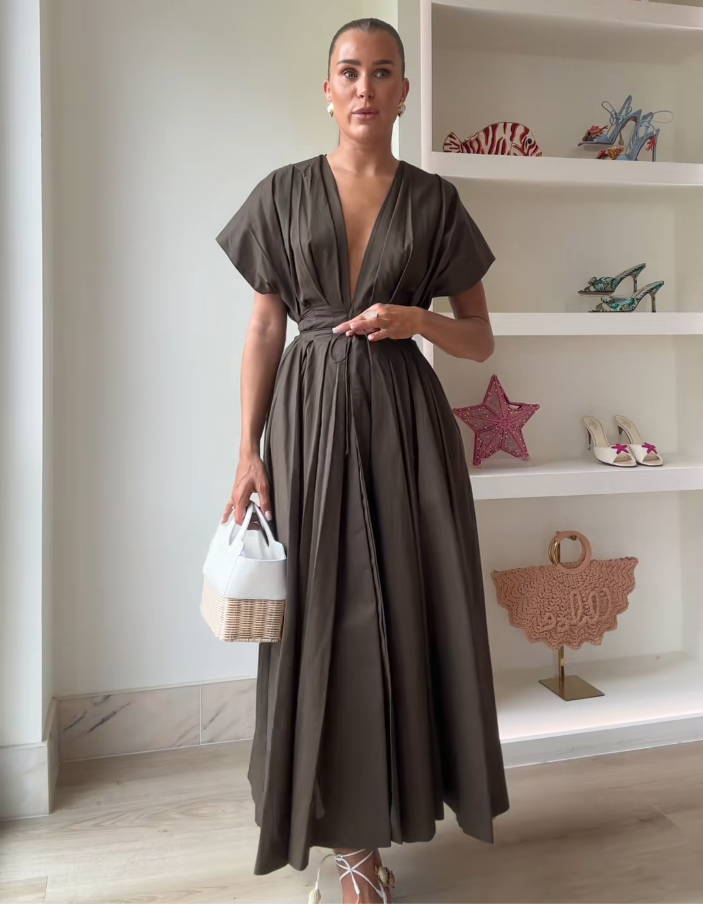 Marzel – Cinched waist – Midi dress-15133849256309-Mirella Fiore