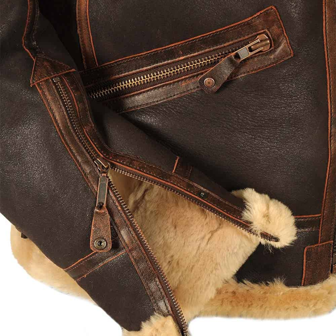 Maverick - Warm Leather Pilot Jacket-15553361838453-Mirella Fiore