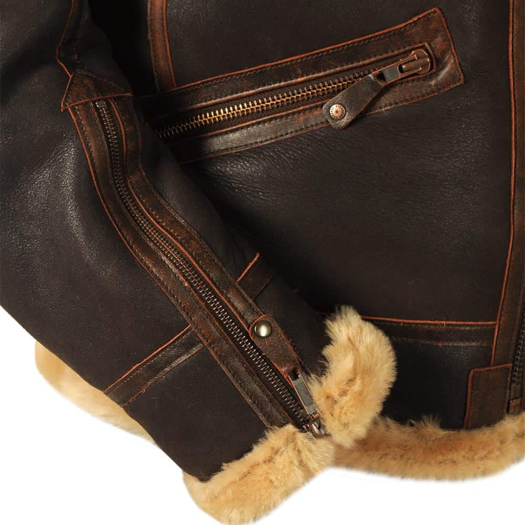 Maverick - Warm Leather Pilot Jacket-15553361838453-Mirella Fiore