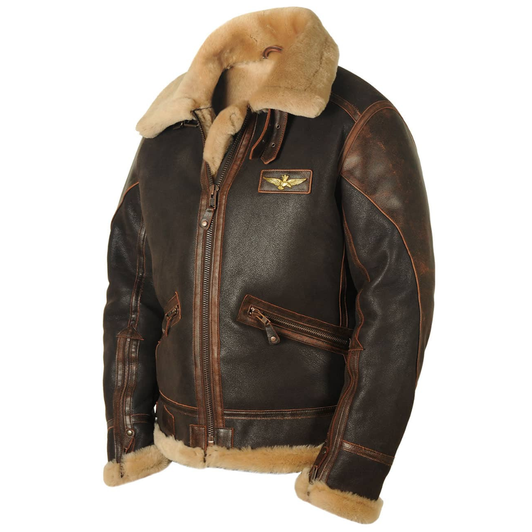 Maverick - Warm Leather Pilot Jacket-15553361838453-Mirella Fiore
