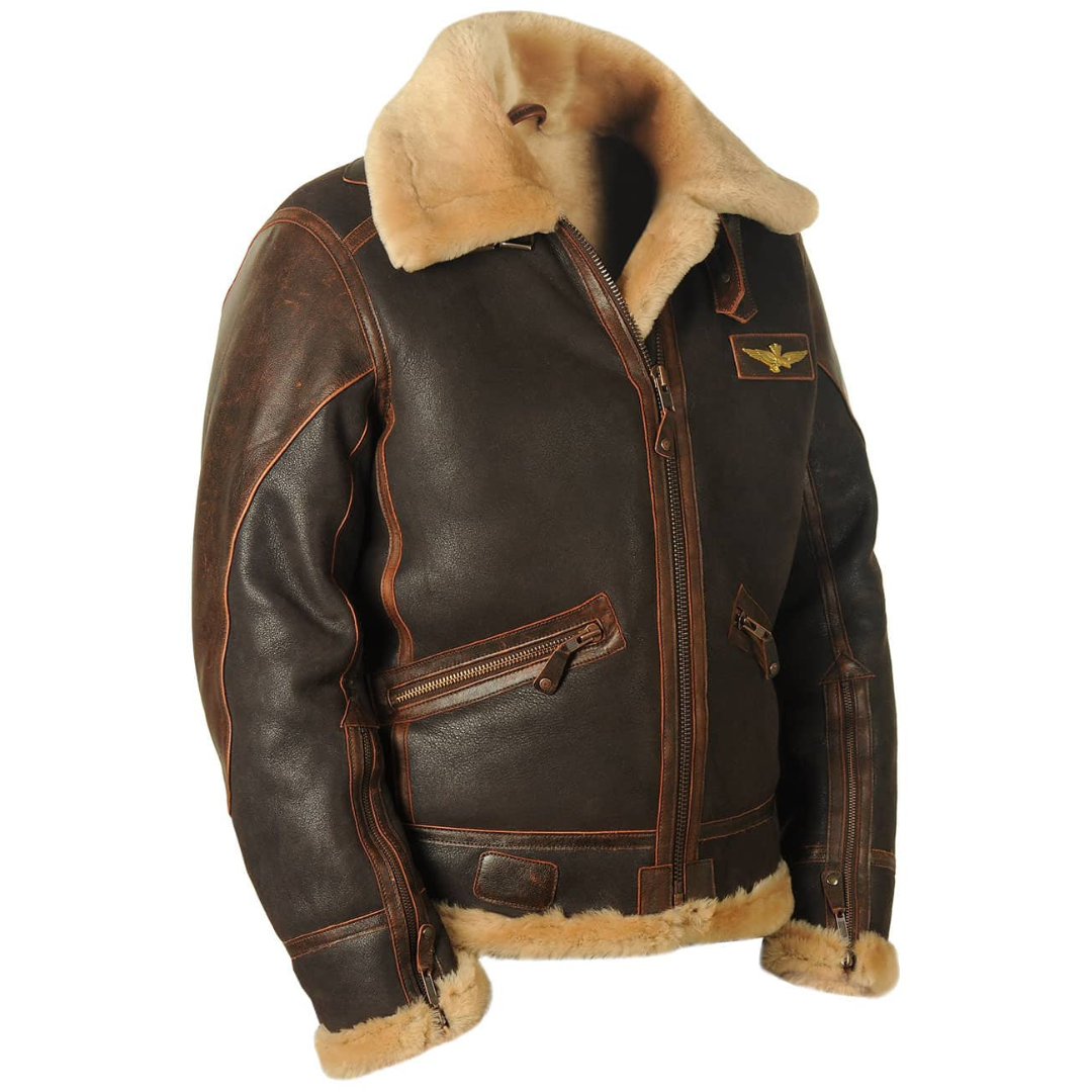 Maverick - Warm Leather Pilot Jacket-15553361838453-Mirella Fiore