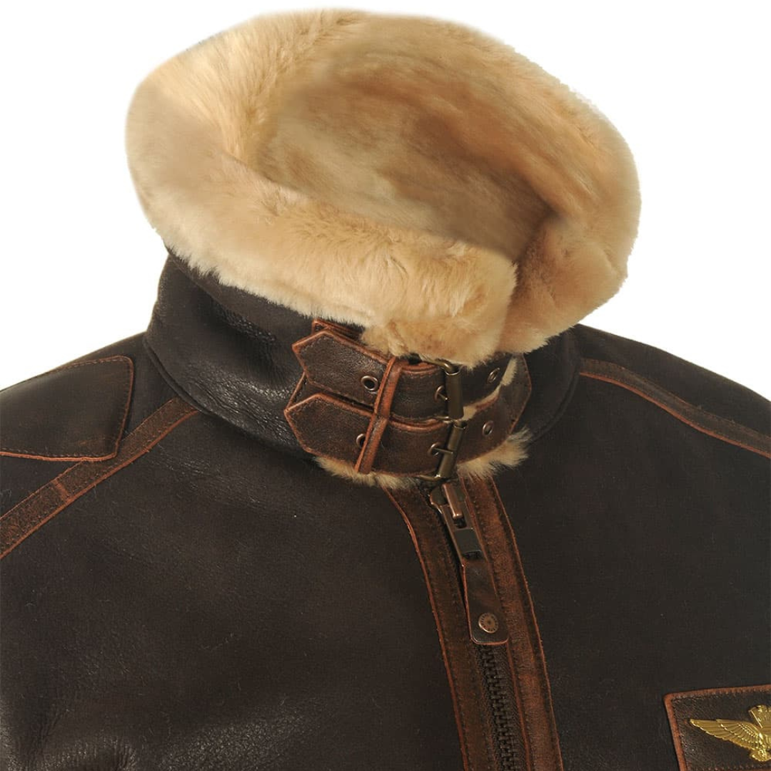 Maverick - Warm Leather Pilot Jacket-15553361838453-Mirella Fiore
