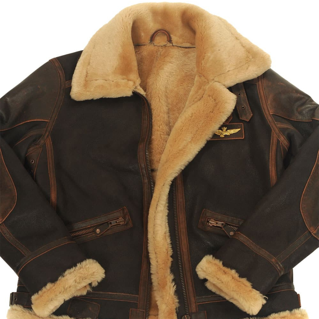 Maverick - Warm Leather Pilot Jacket-15553361838453-Mirella Fiore