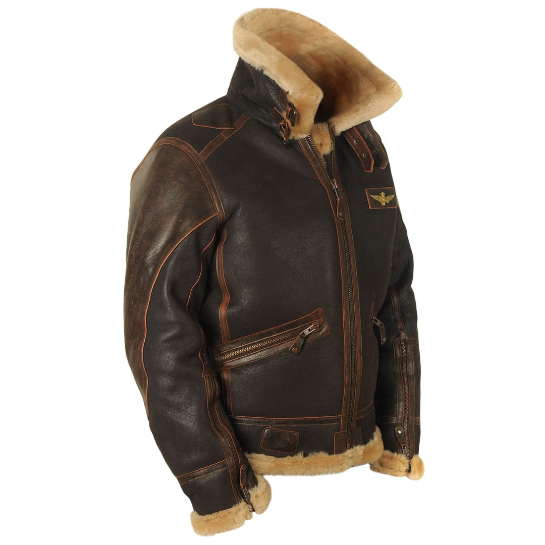 Maverick - Warm Leather Pilot Jacket-15553361838453-Mirella Fiore