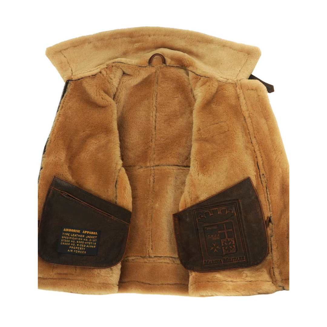 Maverick - Warm Leather Pilot Jacket-15553361838453-Mirella Fiore