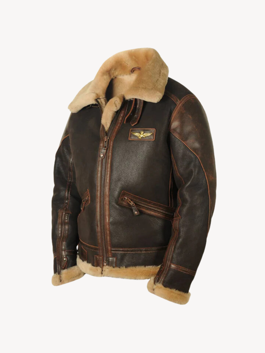 Maverick - Warm Leather Pilot Jacket-15553361838453-Mirella Fiore