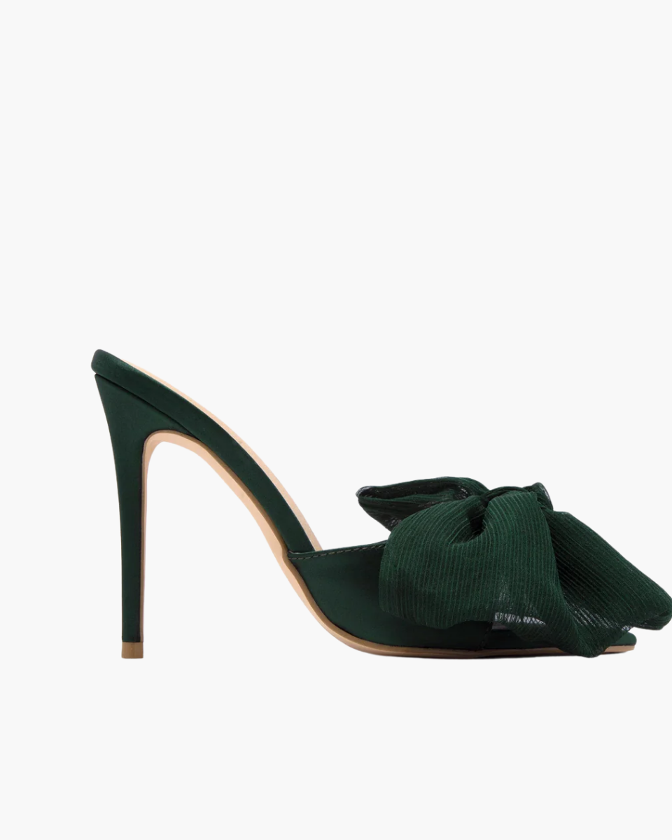 Melodia – Slip-on design – Oversized bow mule heels-15133991338357-Mirella Fiore