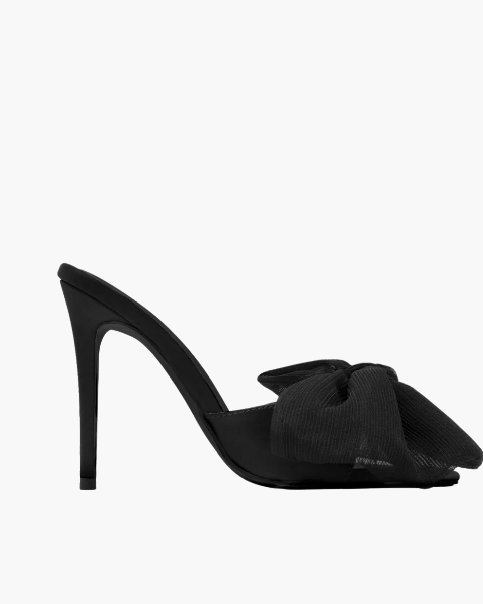 Melodia – Slip-on design – Oversized bow mule heels-15133991338357-Mirella Fiore