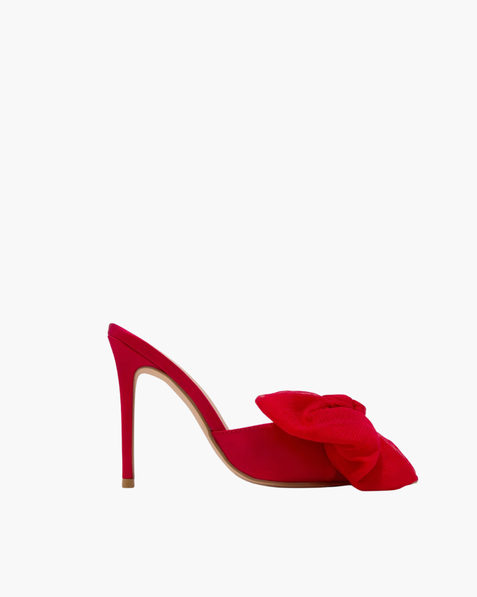 Melodia – Slip-on design – Oversized bow mule heels-15133991338357-Mirella Fiore